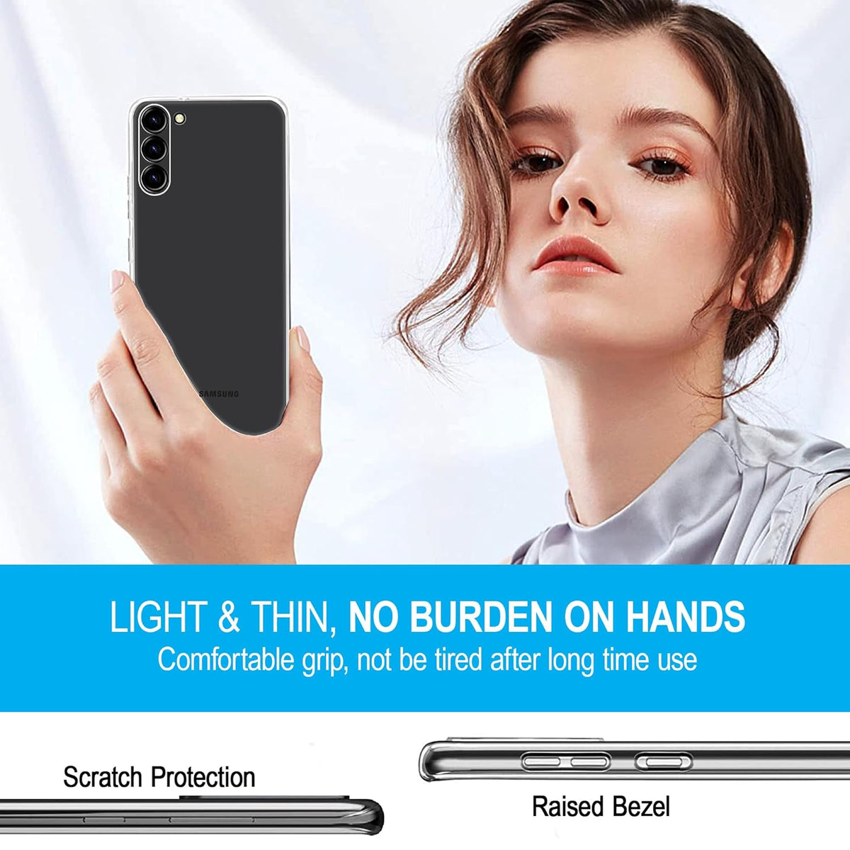 Crystal Clear Slim Design Anti-Yellow Durable Protection Case for Samsung S Series