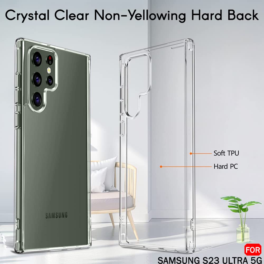 Crystal Clear Slim Design Anti-Yellow Durable Protection Case for Samsung S Series