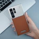 Metal Series Magsafe Leather Case With Titanium Frame