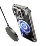 Frameless Carbon Fiber Metal Bumper Case with MagSafe Ring Stand – For iPhone 16 Pro / 16 Pro Max