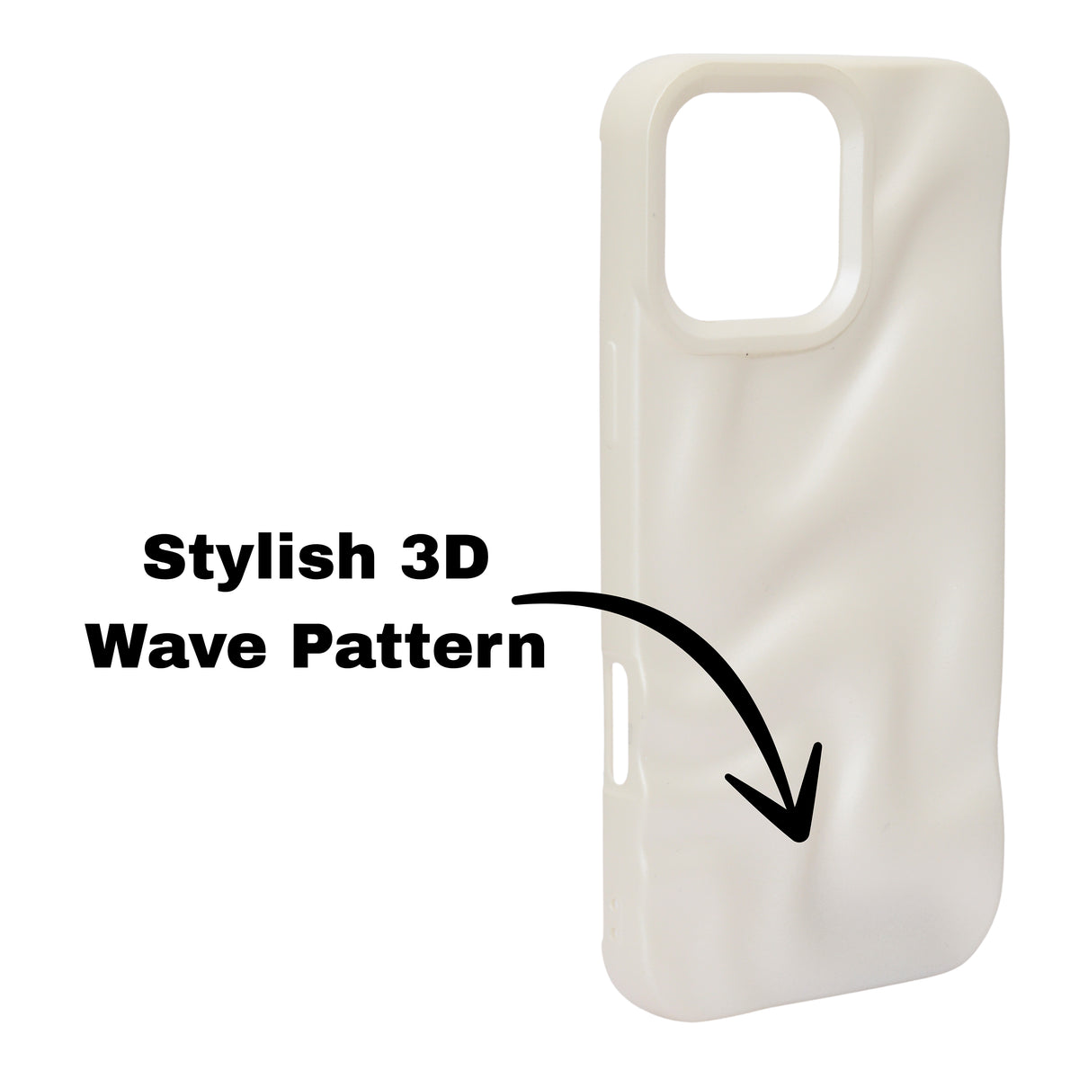 3D Ripple Wave Texture Soft Silicone Phone Case For iPhone 16 Pro Max