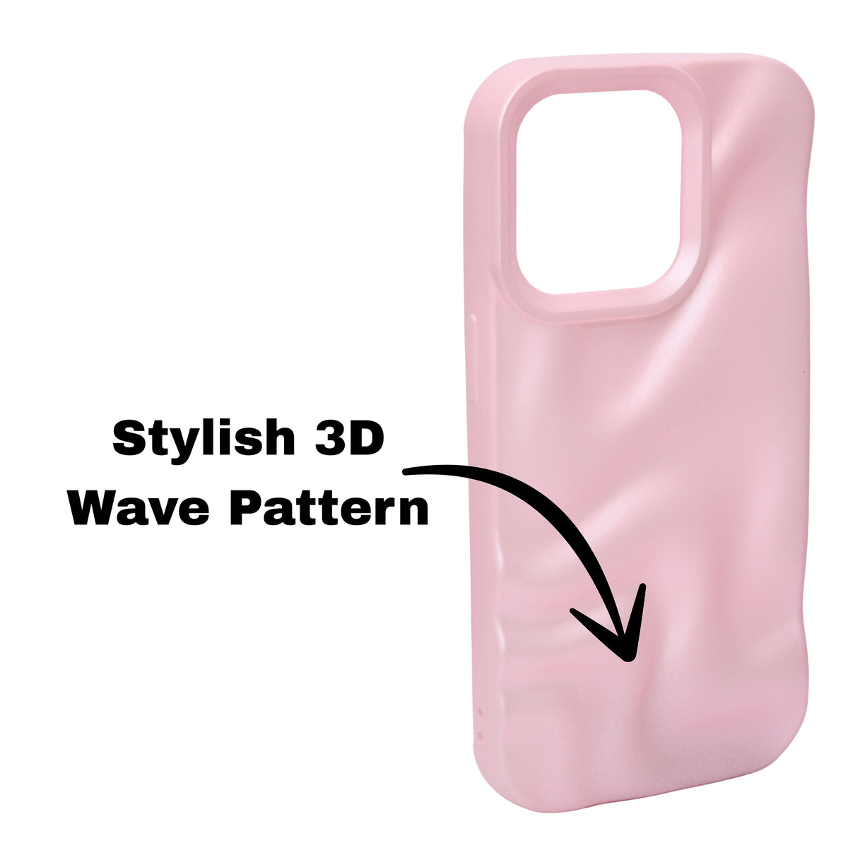 3D Ripple Wave Texture Soft Silicone Phone Case For iPhone 14 Pro