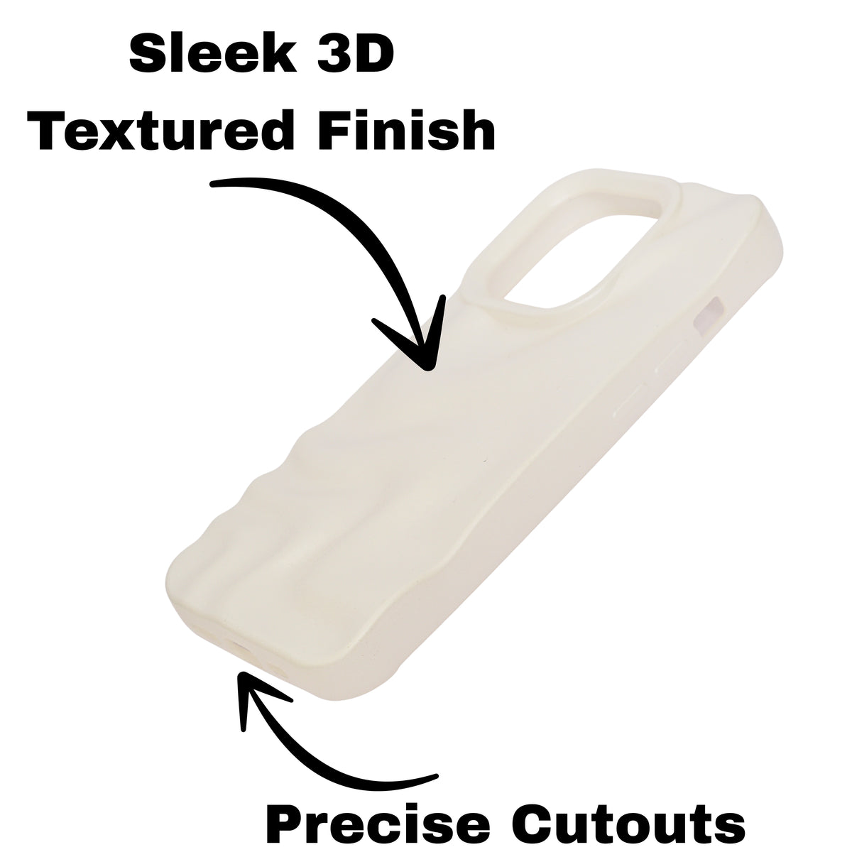 3D Ripple Wave Texture Soft Silicone Phone Case For iPhone 14 Pro