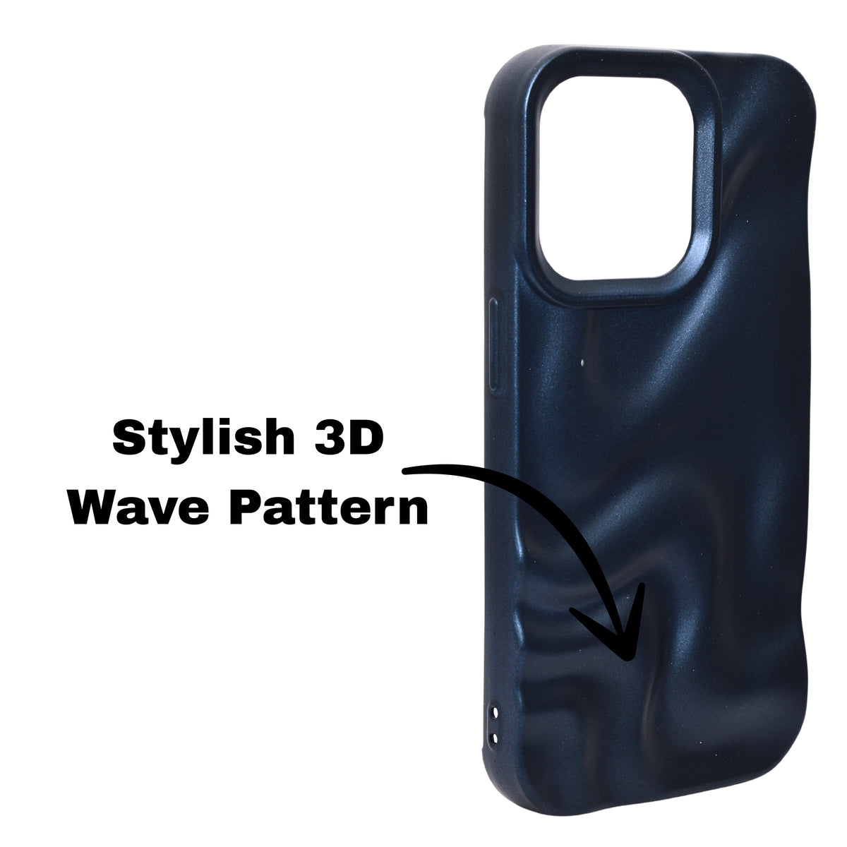 3D Ripple Wave Texture Soft Silicone Phone Case For iPhone 14 Pro