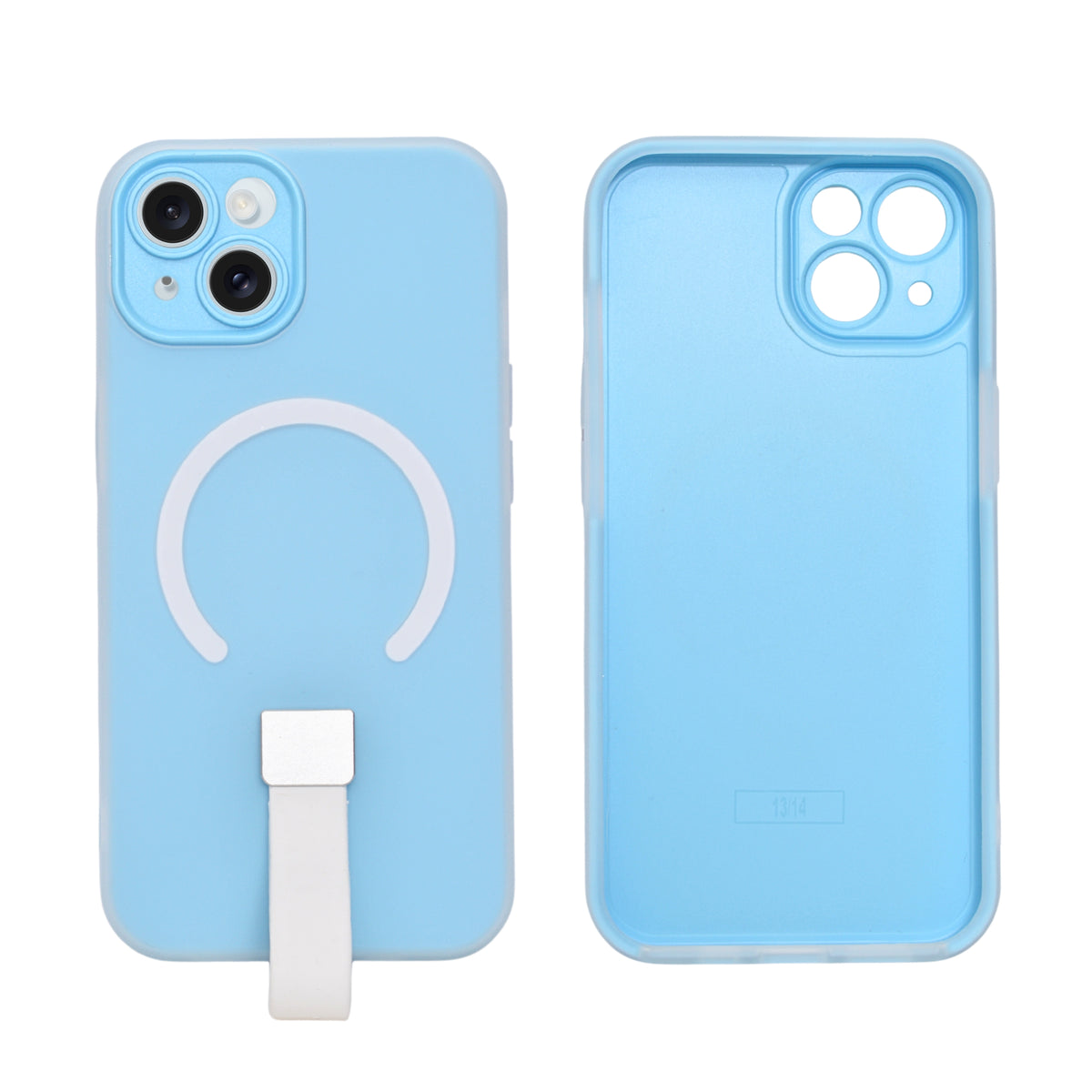 Frosty Matte with Silicone Finger Loop Phone Case for iPhone 14 Plus / 15 Plus