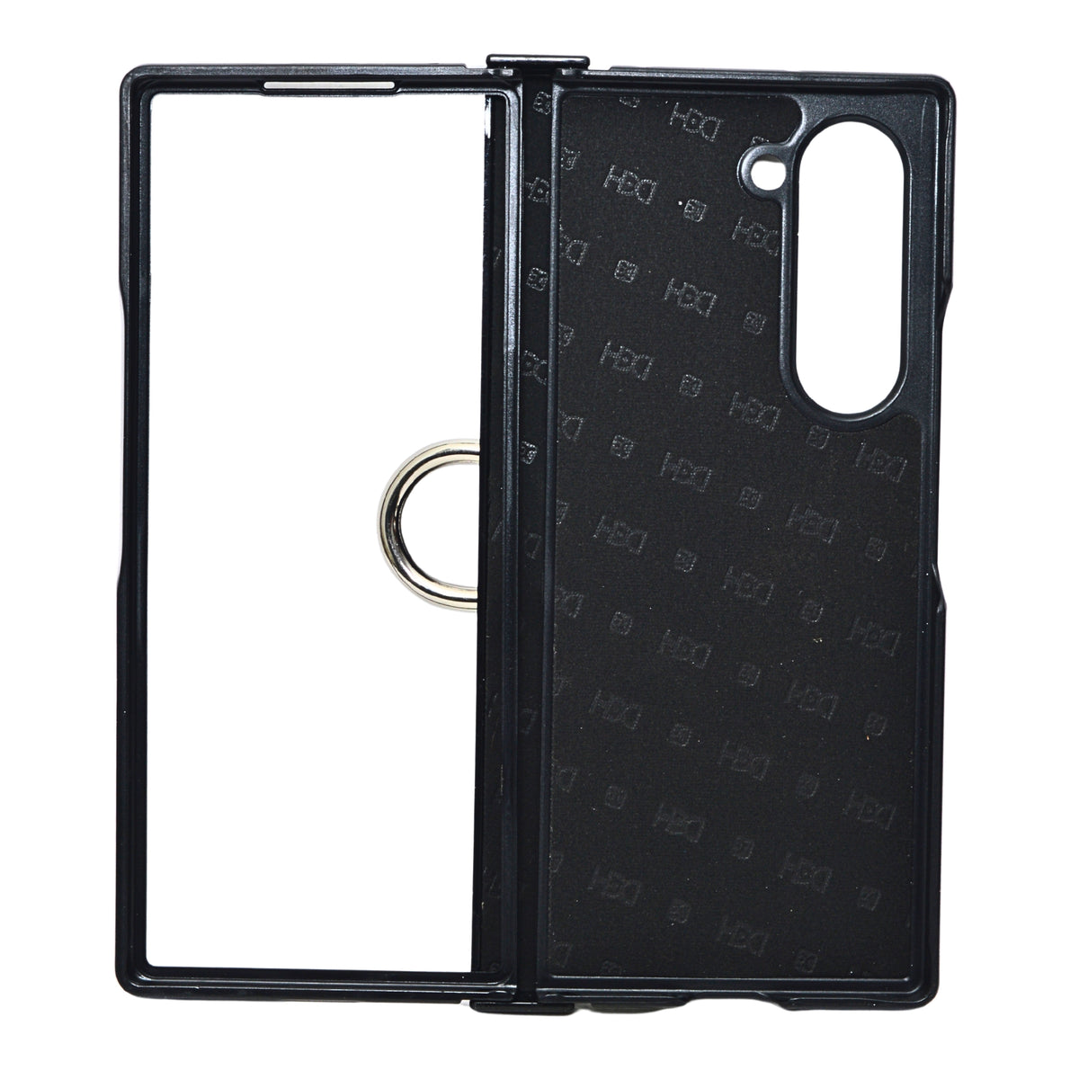 Luxury Leather Texture Case with Metal Ring Holder for Samsung Galaxy Z Fold 6
