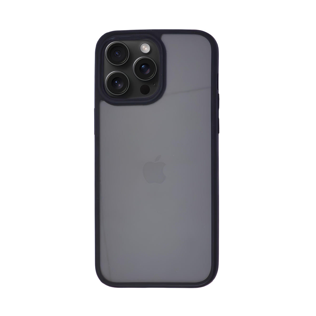 Transparent with Black Bumper Phone Case for iPhone 15 Pro Max