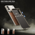Metal Series Magsafe Leather Case With Titanium Frame