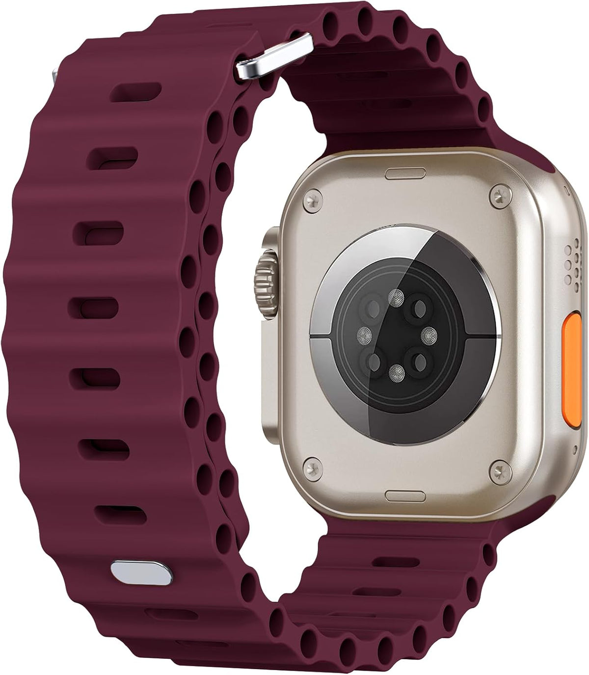 Soft Silicone Sport Wristband Replacement iWatch Strap for 49mm (Ultra 2/Ultra), 45mm, 44mm, 42mm – Compatible with Series 10/9/8/7/6/5/4/3/2/1/SE