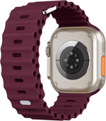 Soft Silicone Sport Wristband Replacement iWatch Strap for 49mm (Ultra 2/Ultra), 45mm, 44mm, 42mm – Compatible with Series 10/9/8/7/6/5/4/3/2/1/SE