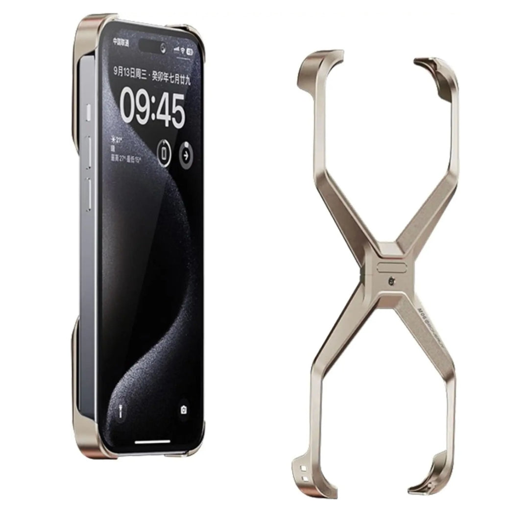 X Shape Ultra Slim Premium Frameless Metal Case for Your iPhone