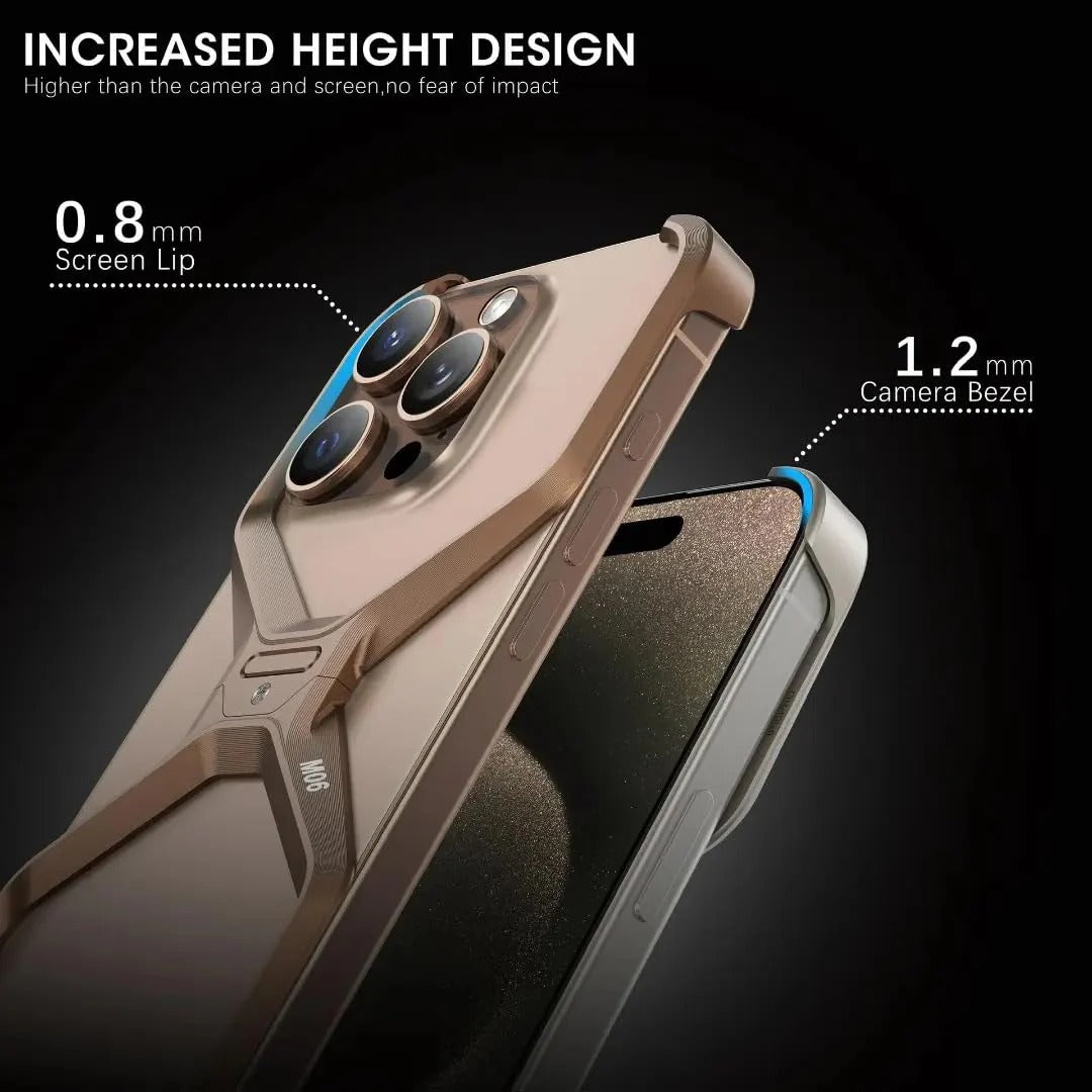 X Shape Ultra Slim Premium Frameless Metal Case for Your iPhone