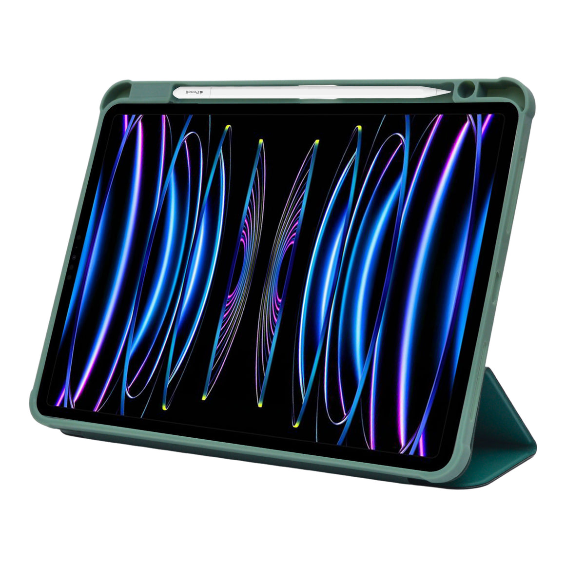 Transparent Trifold Smart Folio Case with Pencil Slot for iPad Pro 11 Inch