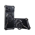 Z-Shape Metal Frameless MagSafe Rotation Stand Case For iPhone 17 Pro Max