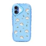 Cute Transparent Wavy Edge Phone Case for iPhone 17