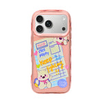 Cute Transparent Wavy Edge Phone Case for iPhone 17 Pro