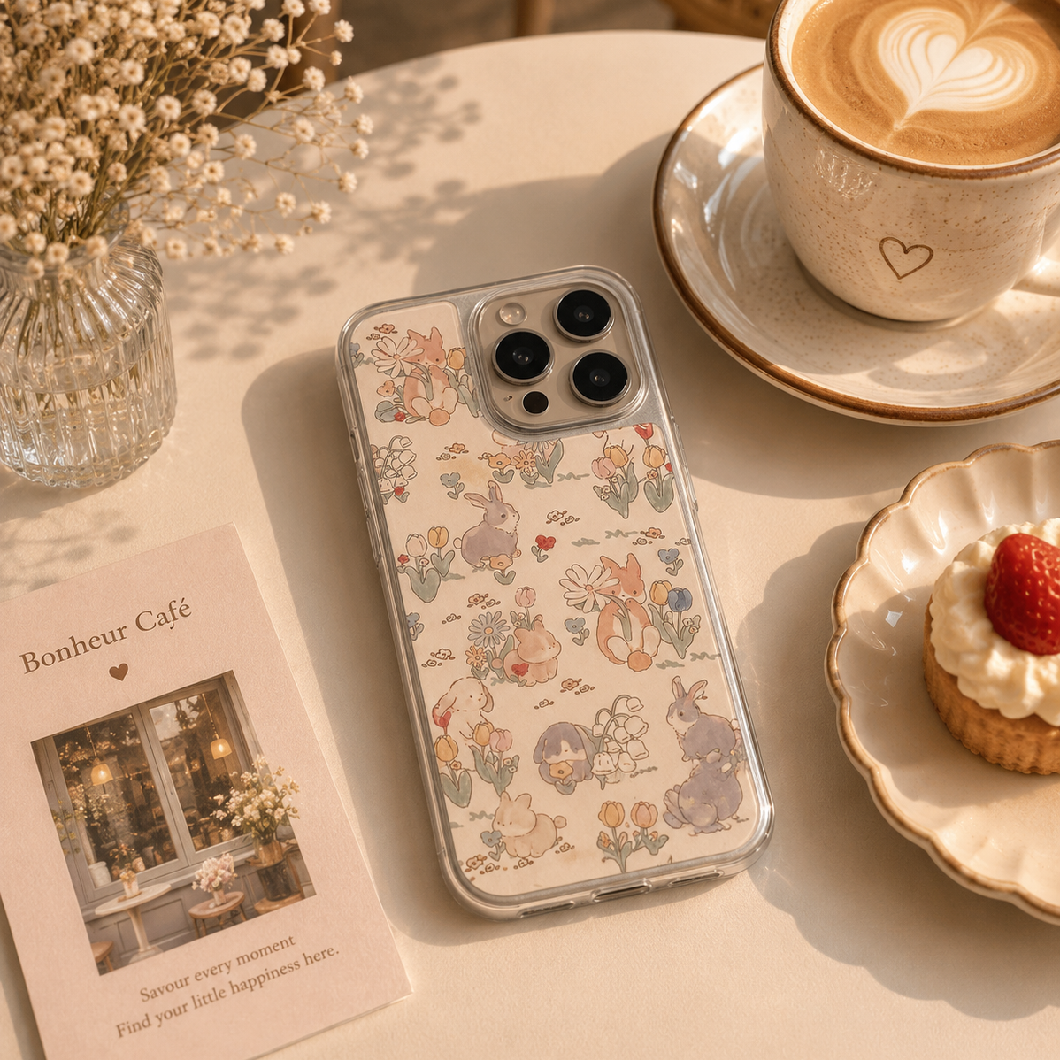 Vintage Woodland Bunny Floral Case