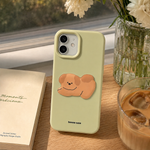 Minimalist 3D Puffy Toast Matte Case