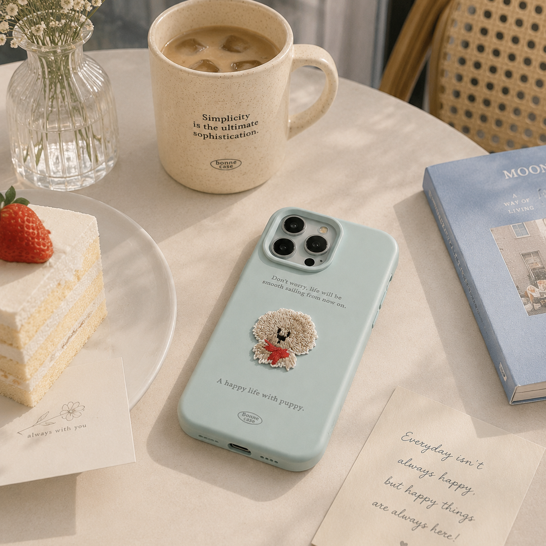 Embroidered Puppy Patch Matte Case