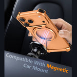 Z-Shape Metal Frameless MagSafe Rotation Stand Case For iPhone 17 Pro Max