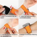 Alpine Nylon Loop Band with Metal G-Hook for iWatch 49mm (Ultra 2/Ultra), 45mm, 44mm, 42mm (Series 10/9/8/7/6/5/4/3/2/1/SE) – Adjustable & Secure Fit