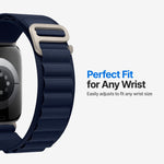 Alpine Nylon Loop Band with Metal G-Hook for iWatch 49mm (Ultra 2/Ultra), 45mm, 44mm, 42mm (Series 10/9/8/7/6/5/4/3/2/1/SE) – Adjustable & Secure Fit