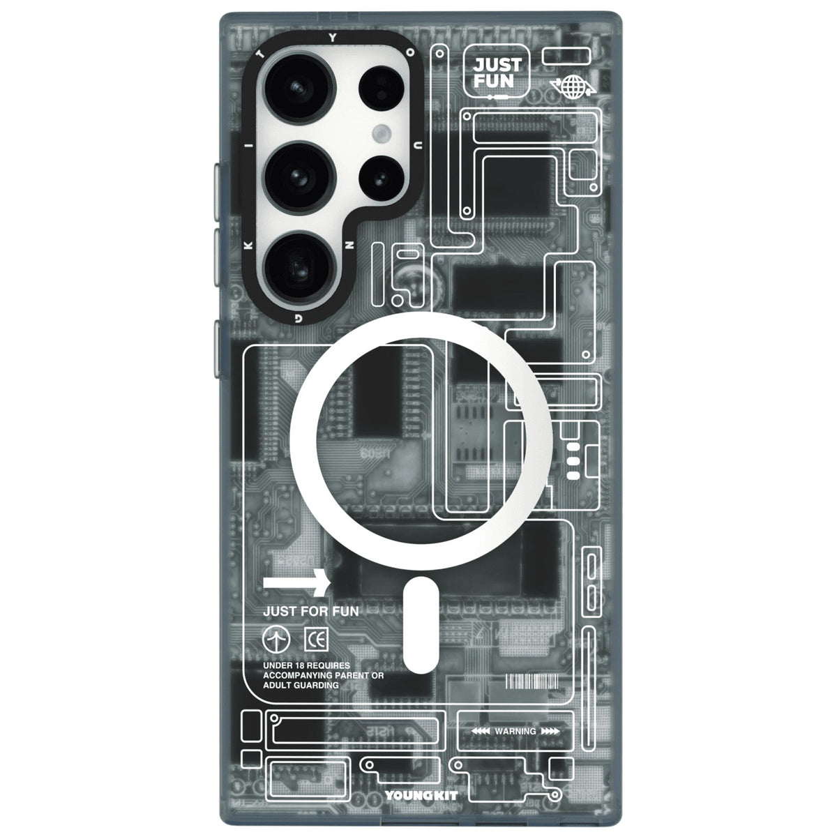 Futuristic Circuit MagSafe Stylish Look Case for Samsung Galaxy S25 Ultra