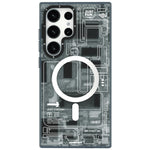 Futuristic Circuit MagSafe Stylish Look Case for Samsung Galaxy S25 Ultra