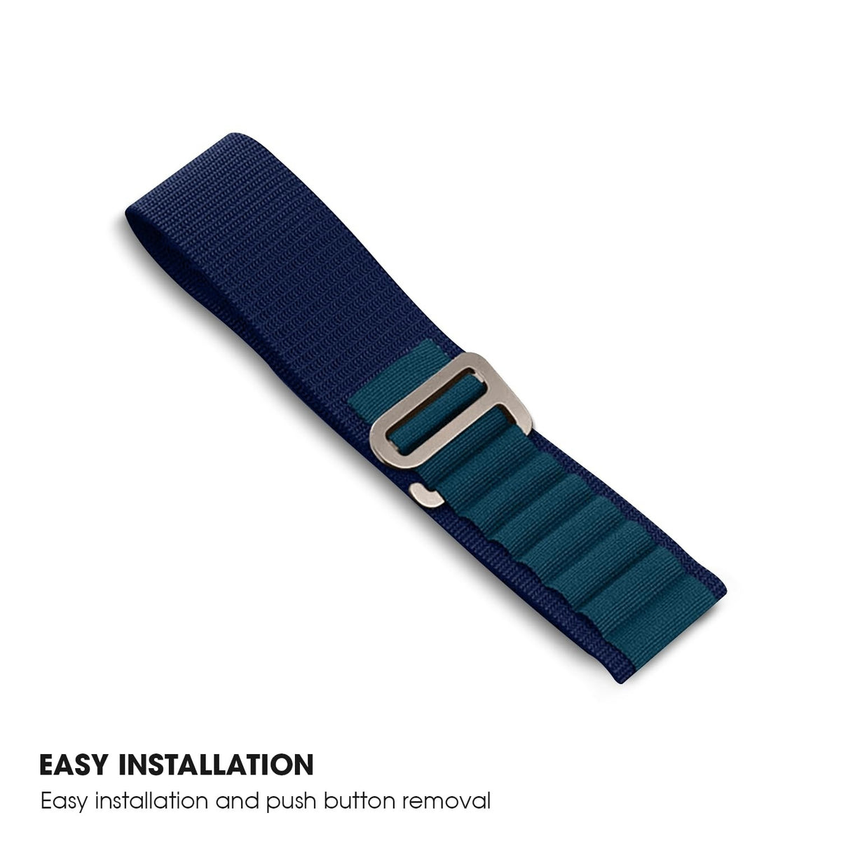 Alpine Nylon Loop Band with Metal G-Hook for iWatch 49mm (Ultra 2/Ultra), 45mm, 44mm, 42mm (Series 10/9/8/7/6/5/4/3/2/1/SE) – Adjustable & Secure Fit