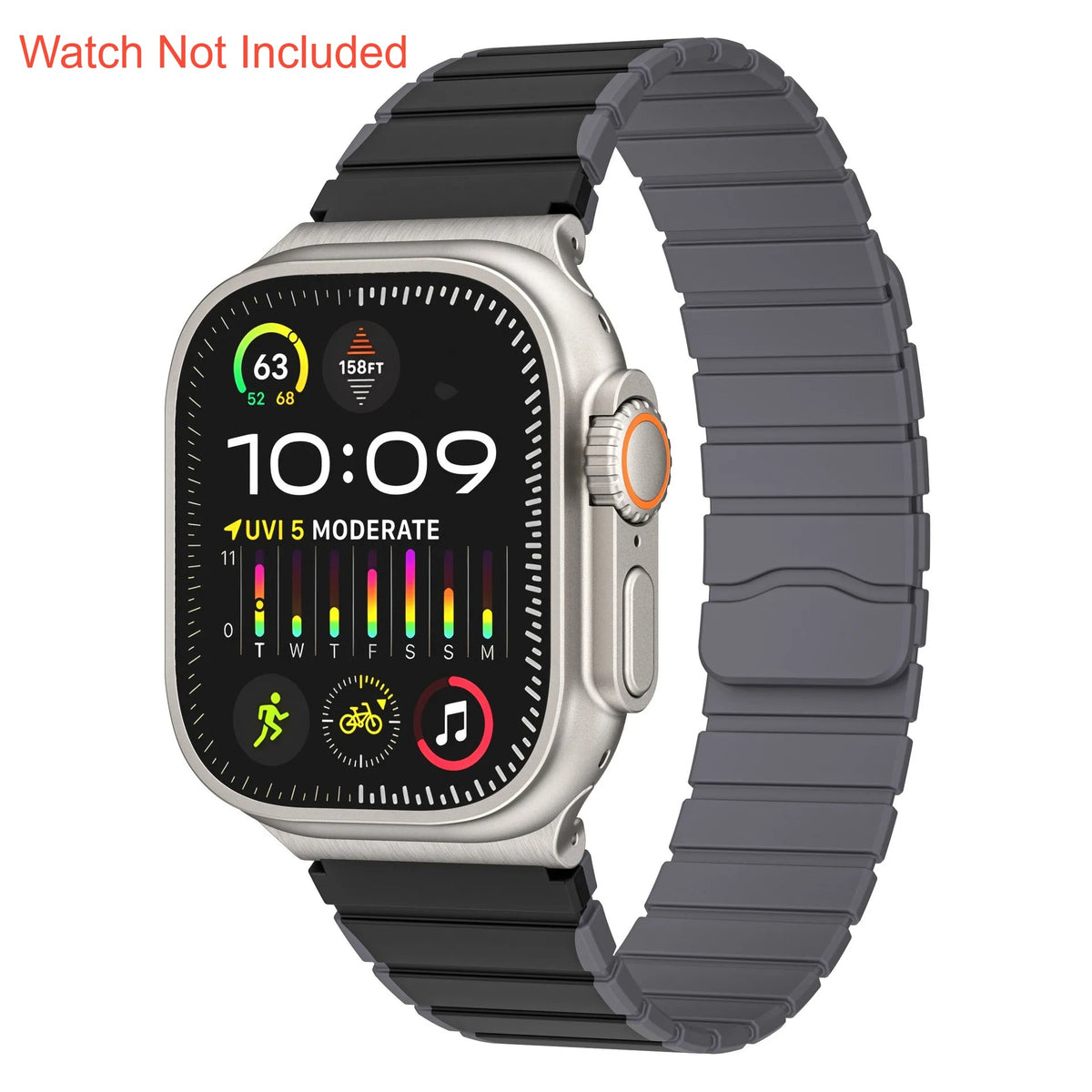 Luxury Magnetic Strap for iWatch 49mm (Ultra 2/Ultra), 46mm, 45mm, 44mm, 42mm – Compatible with Series 10/9/8/7/6/5/4/3/2/1/SE – Adjustable & Secure Fit