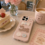 Kawaii Cartoon Dog & Bone Soft Silicone