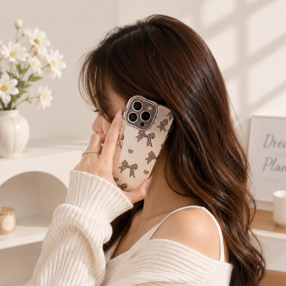 Aesthetic Ribbon Bow Case