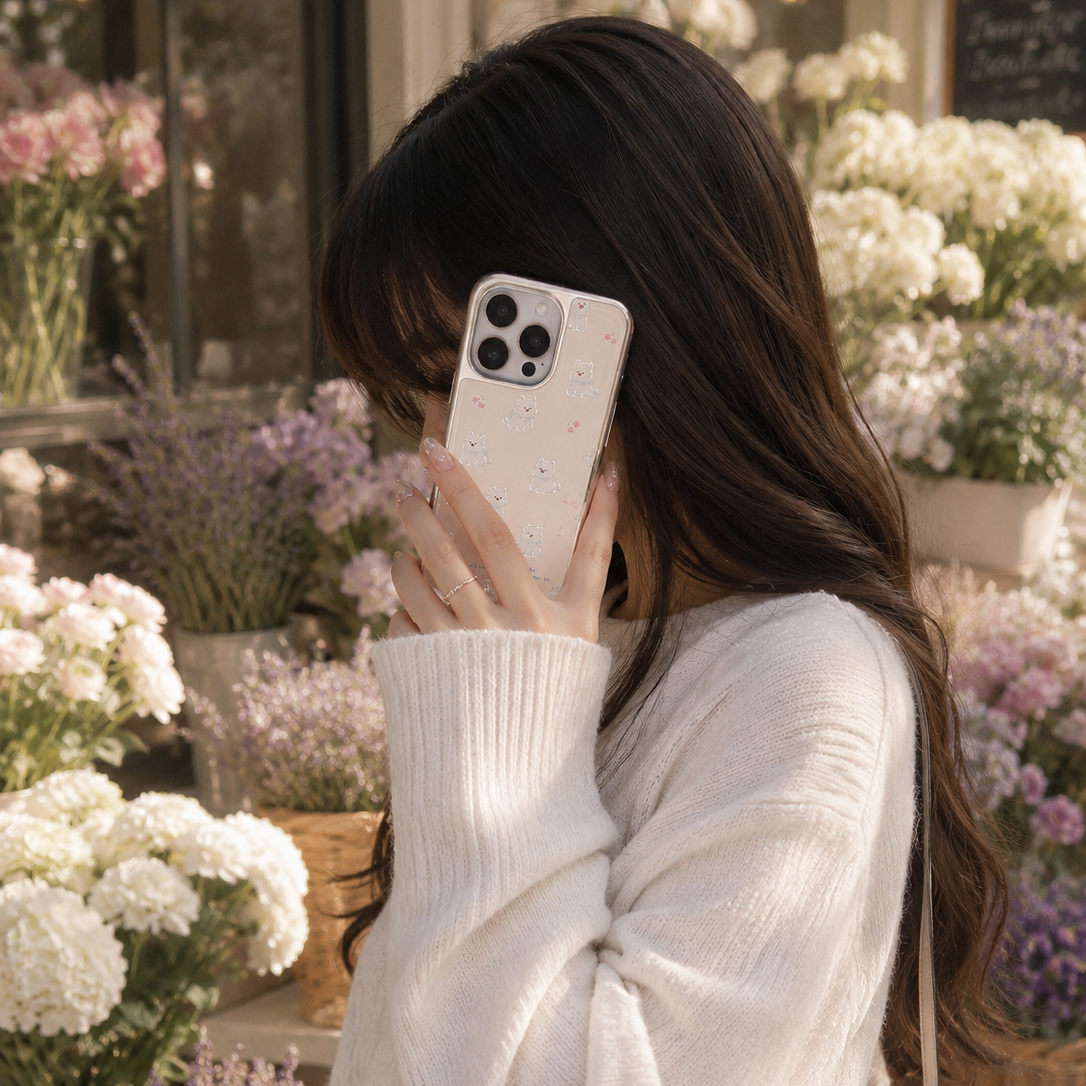 Metallic Kitten Pattern Case