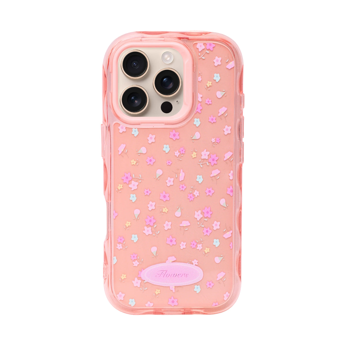Cute Transparent Wavy Edge Phone Case for iPhone 16 Pro