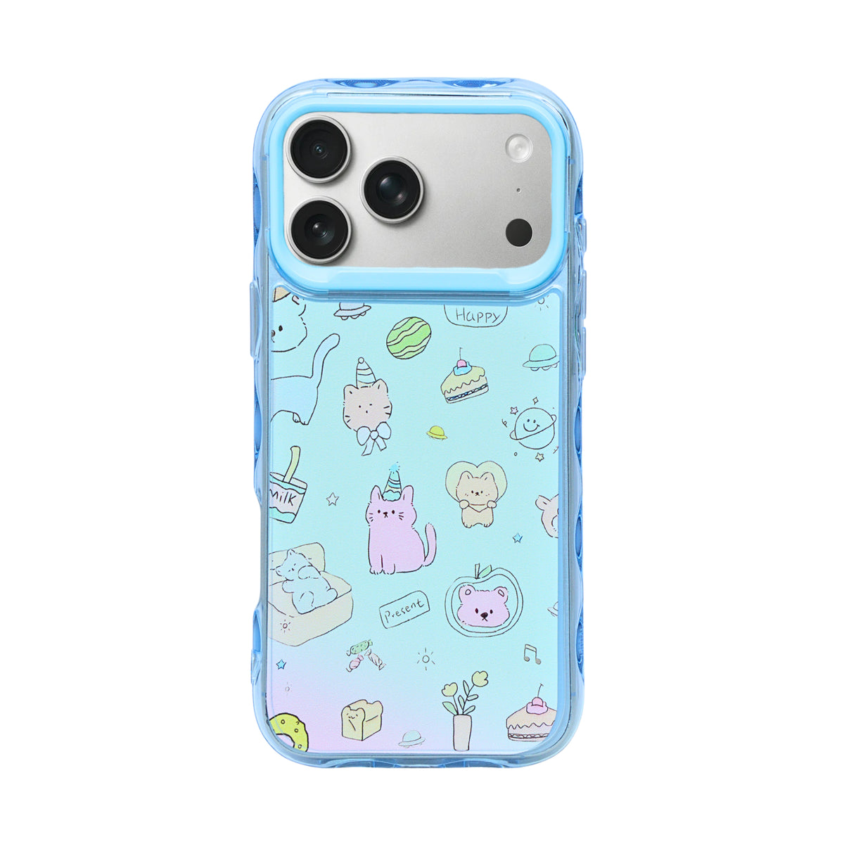 Cute Transparent Wavy Edge Phone Case for iPhone 17 Pro