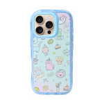 Cute Transparent Wavy Edge Phone Case for iPhone 16 Pro
