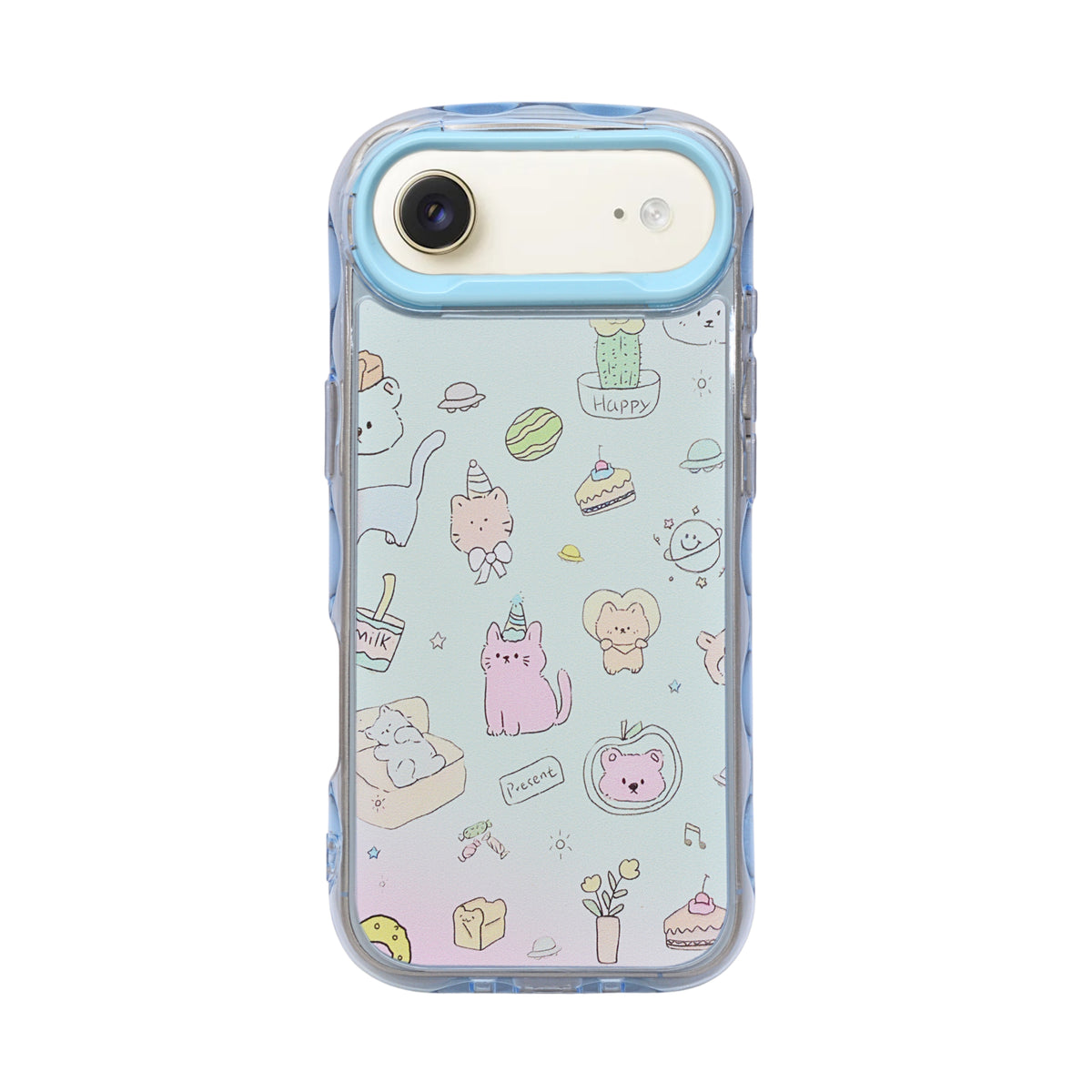 Cute Transparent Wavy Edge Phone Case for iPhone 17 Air