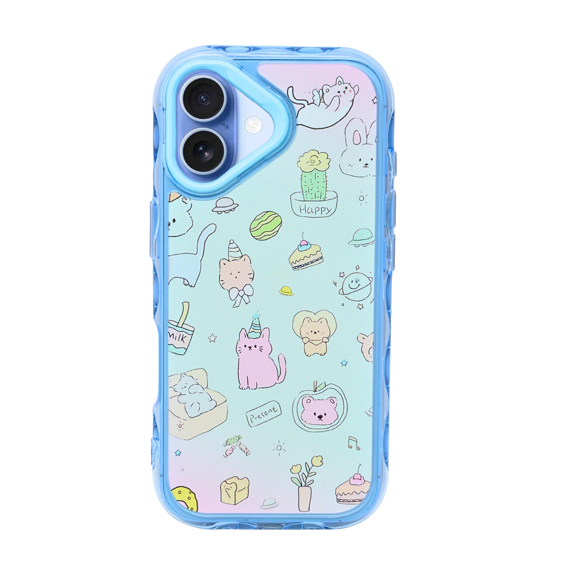 Cute Transparent Wavy Edge Phone Case for iPhone 17