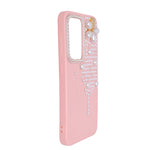 Luxury Glitter Finish with 3D Pearl Flower Design Phone Case for Samsung Galaxy S23