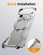Z-Shape Metal Frameless MagSafe Rotation Stand Case For iPhone 17 Air