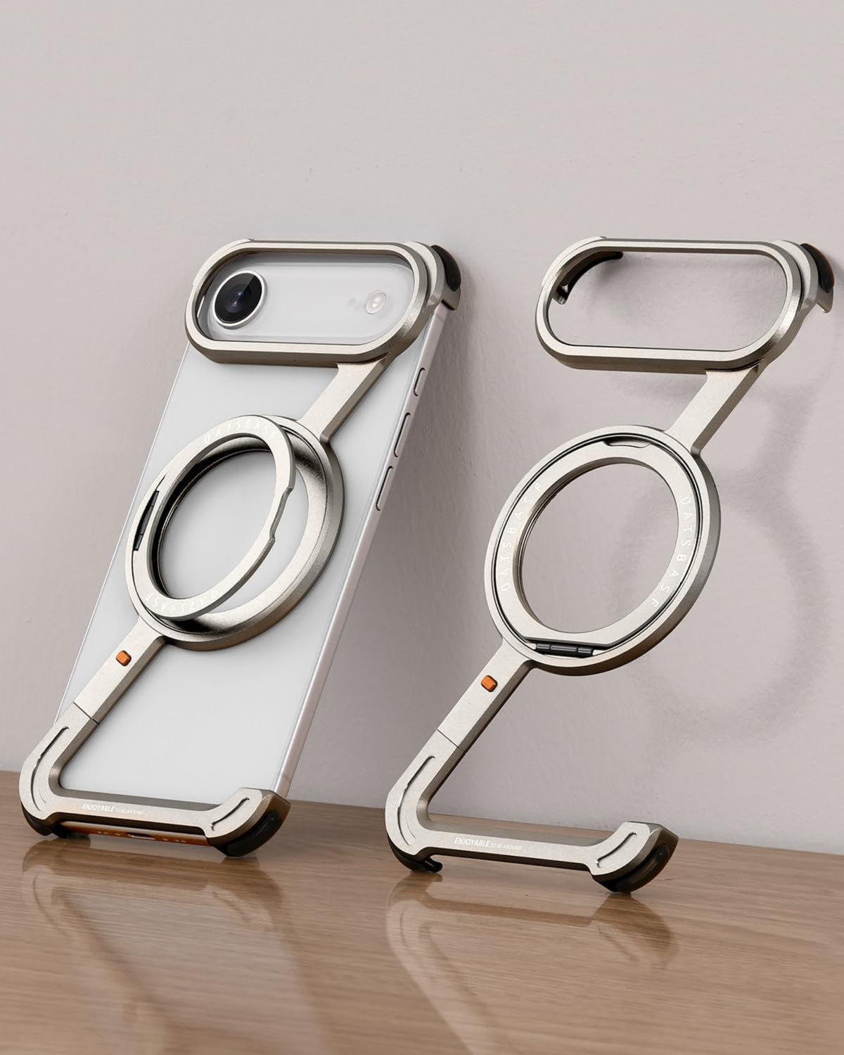 Z-Shape Metal Frameless MagSafe Rotation Stand Case For iPhone 17 Air