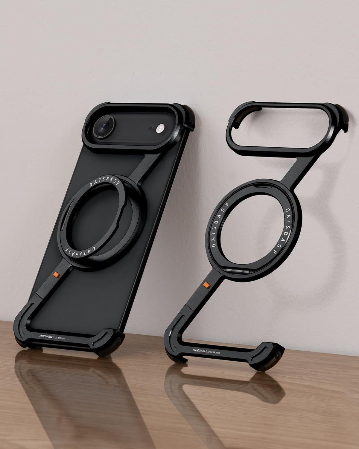 Z-Shape Metal Frameless MagSafe Rotation Stand Case For iPhone 17 Air