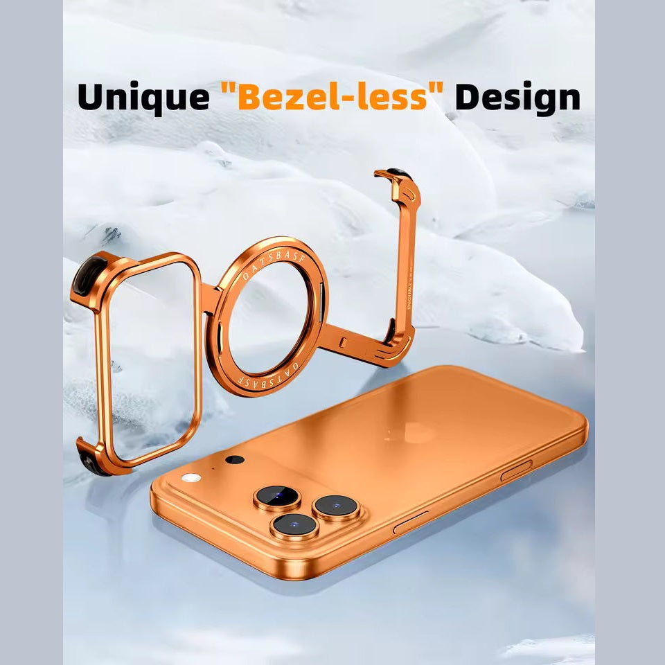 Z-Shape Metal Frameless MagSafe Rotation Stand Case For iPhone 17 Pro Max