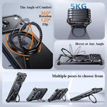 Z-Shape Metal Frameless MagSafe Rotation Stand Case For iPhone 17 Pro Max
