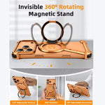 Z-Shape Metal Frameless MagSafe Rotation Stand Case For iPhone 17 Pro Max