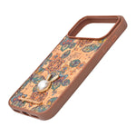 Bohemian Ethnic Print Cork Texture with Pearl Detail Phone Case for iPhone 17 Pro Max