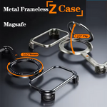 Z-Shape Metal Frameless MagSafe Rotation Stand Case For iPhone 17 Pro Max