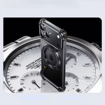 Z-Shape Metal Frameless MagSafe Rotation Stand Case For iPhone 17 Pro Max