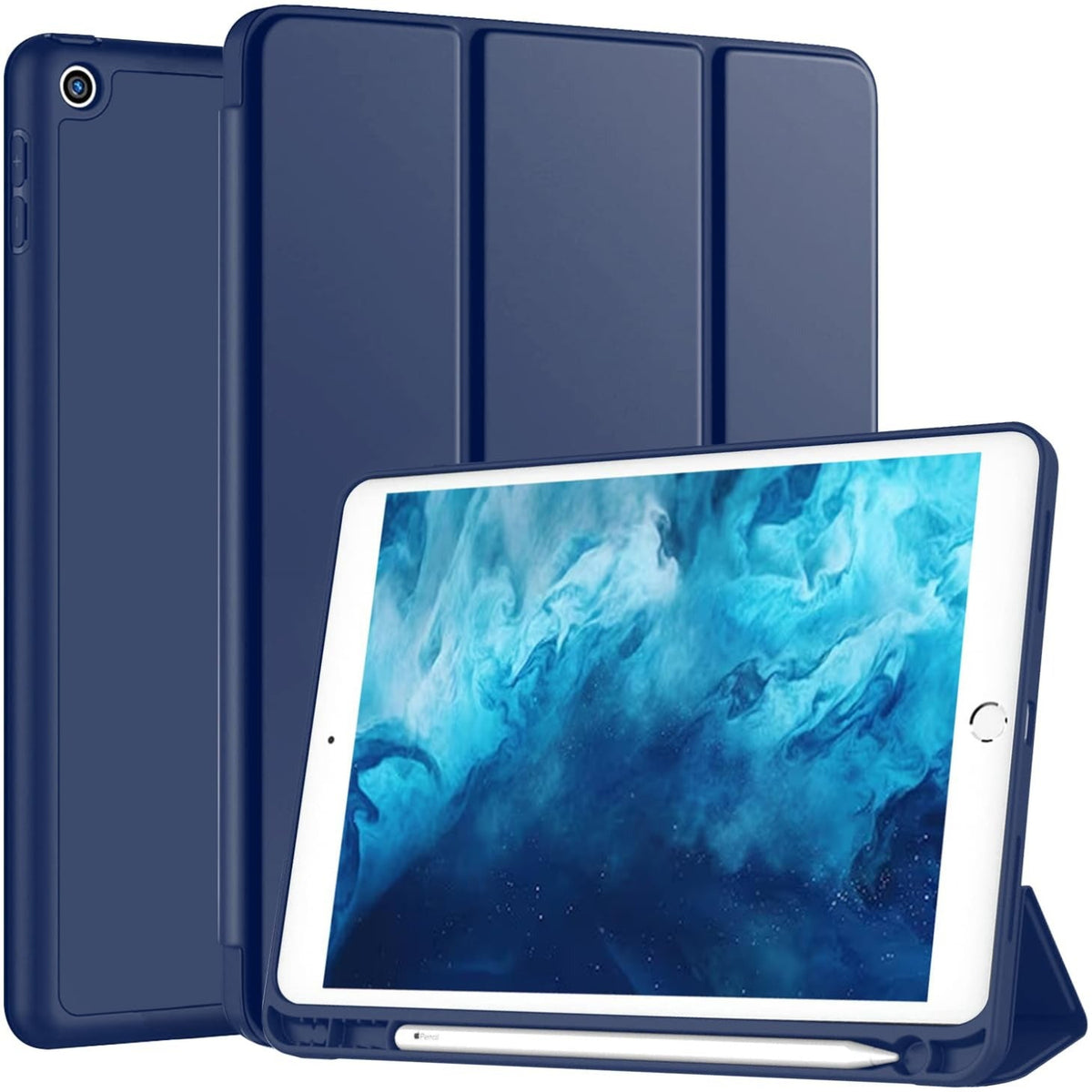 Smart Flexible & Protective Trifold iPad Case with Pencil Holder