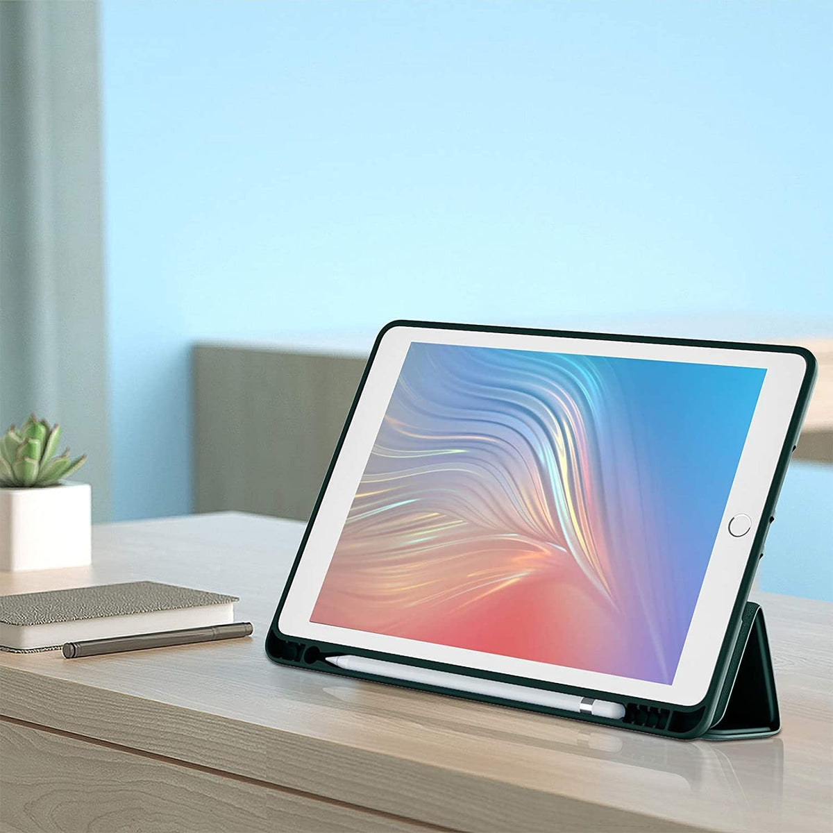 Smart Flexible & Protective Trifold iPad Case with Pencil Holder